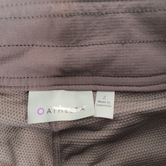 Athleta Sz 2 Jenner Skirt Skort  Pockets Side Zips Gray Purple 983363 - Picture 4 of 8